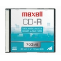 Maxell CD-R 80 Min. 700MB 48X, Branded Top, Slim JC (648201)