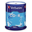 Verbatim CD-R 80 Min. 700MB, Branded, 52X, 100/Sp. (94554)