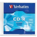 Verbatim CD-R 80 Min. 700MB, 52X Branded, Slim Jewel Case(94776)
