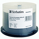 Verbatim DVD+R 4.7GB, 8X, 50/SP Hub PR White (94889)