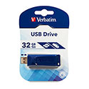 Verbatim USB Flash Drive, 32GB, Retractable, Blue (97408)