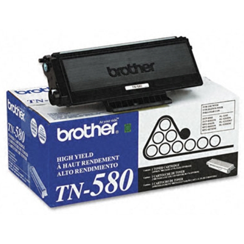 Brother High Yield Black Toner Cartridge, 7K Yield (TN580) - Click Image to Close