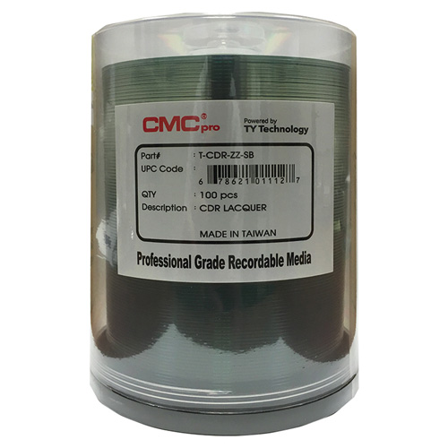 CMC CD-R 80 Min. 700MB 100/Spindle Silver Top (T-CDR-ZZ-SB) - Click Image to Close