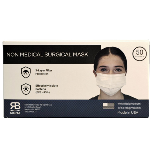 Disposable Face Mask (3 Layer Surgical Mask) MADE IN U.S.A. - Click Image to Close