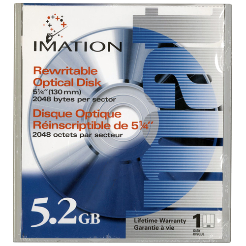 Imation 5.25" RW Optical 5.2GB 2048B/S (91551) - Click Image to Close