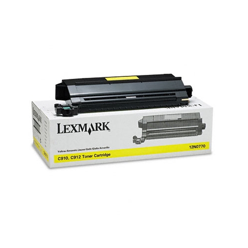 Lexmark C910/912/912E Yellow Toner Cartridge (12N0770) - Click Image to Close