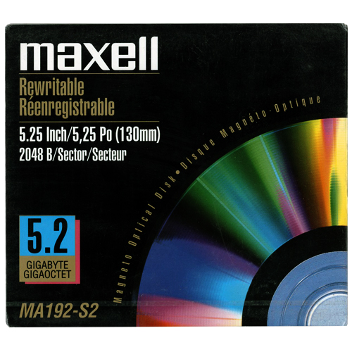 Maxell 5.25" RW Optical 5.2GB 2048B/S (590810) - Click Image to Close