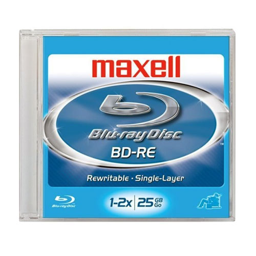 Maxell Blu-ray BD-RE 1-2X, 25GB, Branded (631002) - Click Image to Close