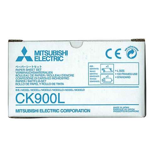 Mitsubishi 3 Panel Roll and Ink Ribbon Color (CK-900L) - Click Image to Close