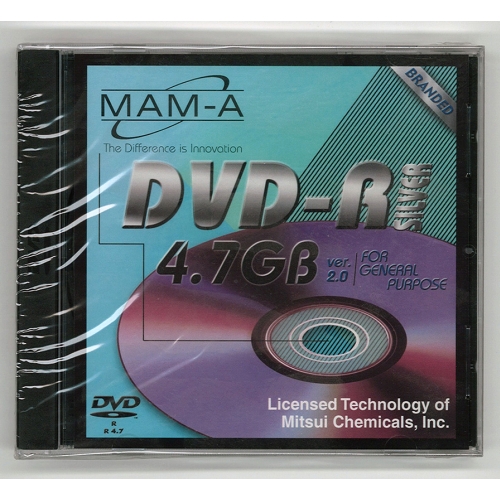 MAM-A DVD-R 4.7GB Gen.Purpose, Branded Silver (16115) - Click Image to Close