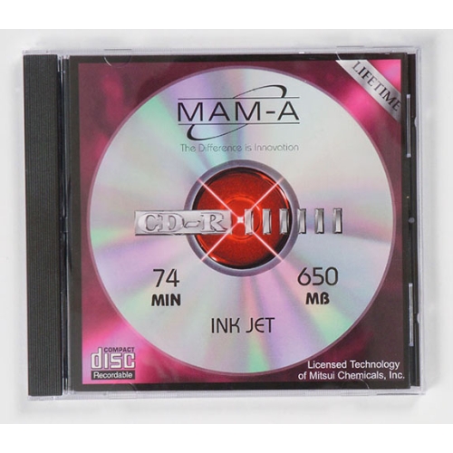 MAM-A CD-R 74 Minute 650MB Printable Silver (41443) - Click Image to Close