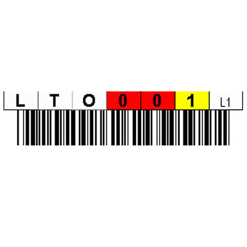 LTO 1 Media Barcode Labels - Click Image to Close