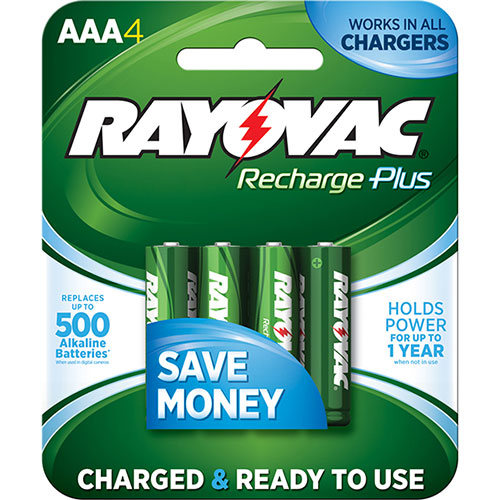 Rayovac Platinum Rechargeable AAA Battery 4/PK (PL724-4B) - Click Image to Close