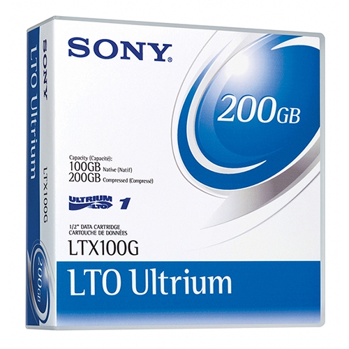 Sony LTO 1 Tape 100GB (LTX100G) - Click Image to Close