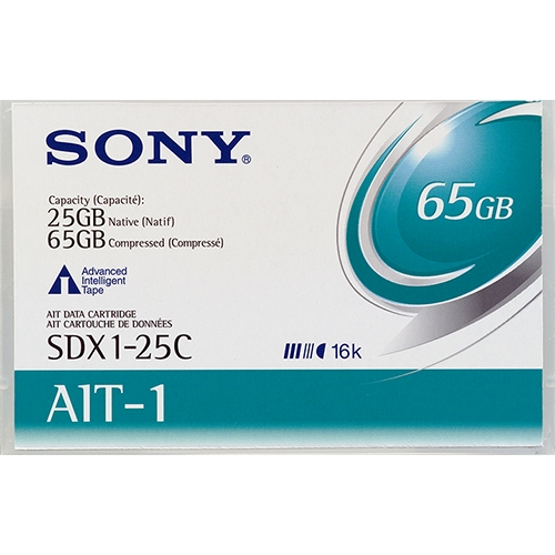 Sony 8mm AIT 1 Data Tape w/MIC 25GB (SDX1-25C) - Click Image to Close