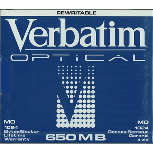 Verbatim 5.25" RW Optical 650MB 1024B/S (87896) - Click Image to Close