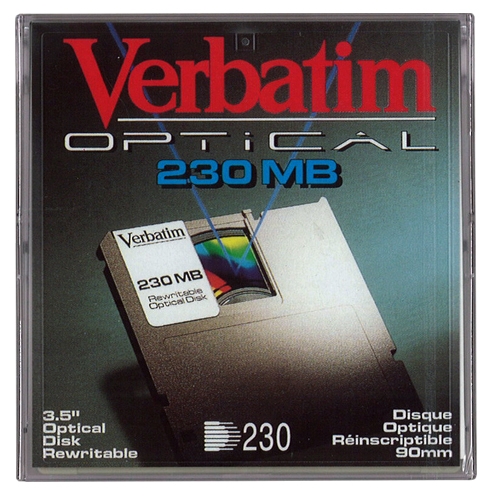 Verbatim 230MB Optical Disk, 512B/S, IBM Format (90545F) - Click Image to Close