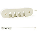 4 PLACE CABLE HOLDER W/ 12" TETHER - 5 PK W/KEY