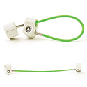 CABLE MGMT 6" GREEN CABLE TETHER - 12 PK W/KEY