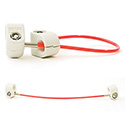 CABLE MGMT 6" RED CABLE TETHER - 12 PK W/KEY