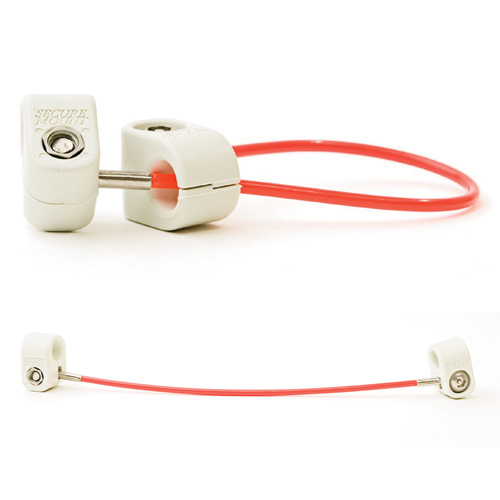 CABLE MGMT 6" RED CABLE TETHER - 12 PK W/KEY - Click Image to Close