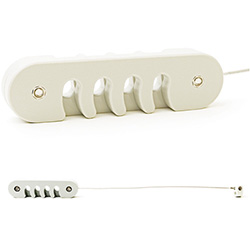 4 PLACE CABLE HOLDER W/ 12" TETHER - 5 PK W/KEY
